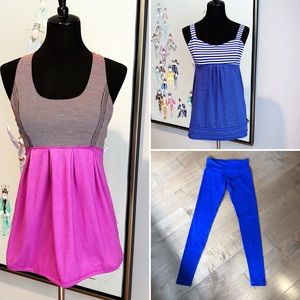 LOT 3 LULULEMON tank tops leggings
